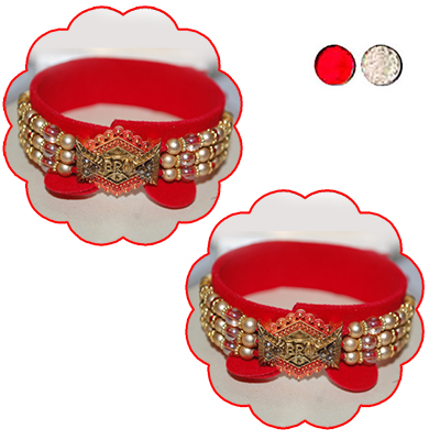 "Zardosi Rakhi - ZR-5340 A-004 (2 RAKHIS) - Click here to View more details about this Product